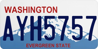 WA license plate AYH5757