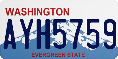 WA license plate AYH5759