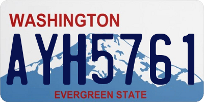 WA license plate AYH5761