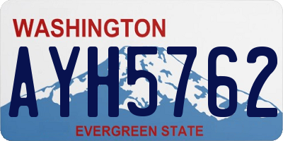 WA license plate AYH5762