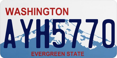 WA license plate AYH5770