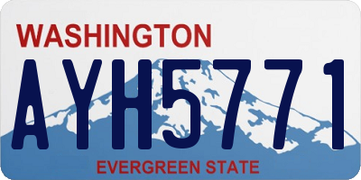 WA license plate AYH5771