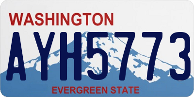 WA license plate AYH5773