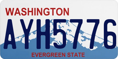 WA license plate AYH5776