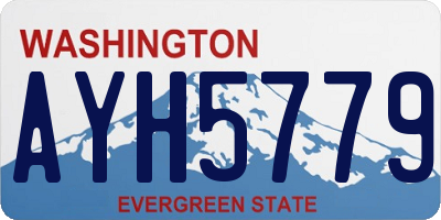 WA license plate AYH5779