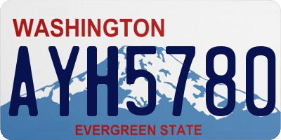 WA license plate AYH5780