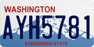 WA license plate AYH5781