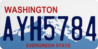 WA license plate AYH5784