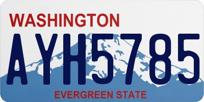 WA license plate AYH5785