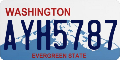 WA license plate AYH5787