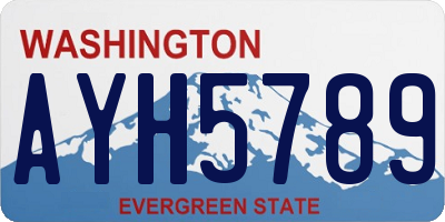 WA license plate AYH5789