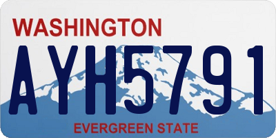 WA license plate AYH5791