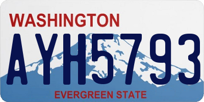 WA license plate AYH5793