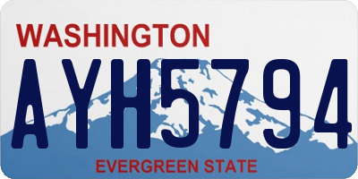 WA license plate AYH5794