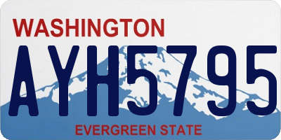 WA license plate AYH5795