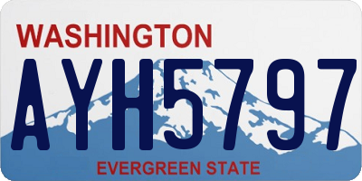 WA license plate AYH5797