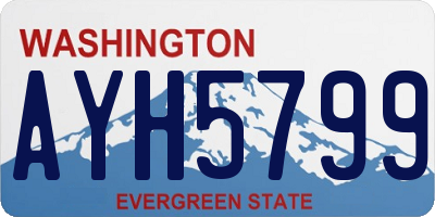 WA license plate AYH5799