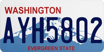 WA license plate AYH5802