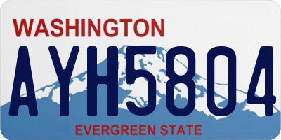 WA license plate AYH5804