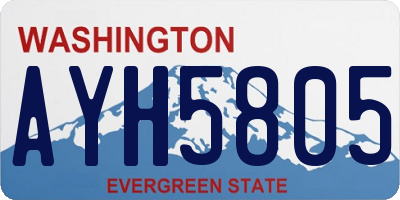 WA license plate AYH5805