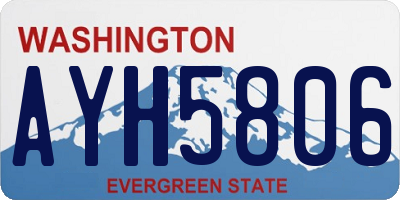 WA license plate AYH5806