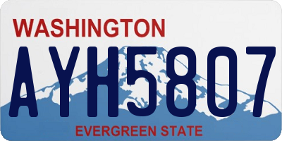 WA license plate AYH5807