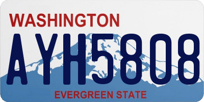 WA license plate AYH5808