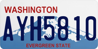 WA license plate AYH5810