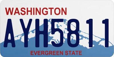WA license plate AYH5811