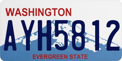 WA license plate AYH5812