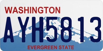 WA license plate AYH5813