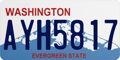 WA license plate AYH5817
