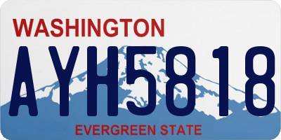 WA license plate AYH5818