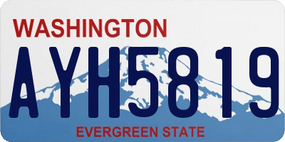 WA license plate AYH5819