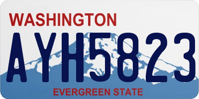 WA license plate AYH5823