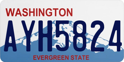 WA license plate AYH5824