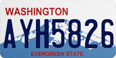 WA license plate AYH5826