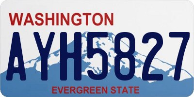 WA license plate AYH5827