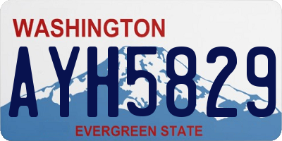 WA license plate AYH5829