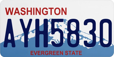 WA license plate AYH5830