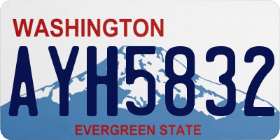 WA license plate AYH5832