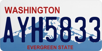 WA license plate AYH5833