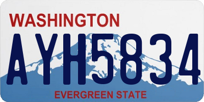 WA license plate AYH5834