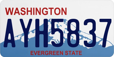 WA license plate AYH5837