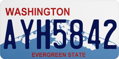 WA license plate AYH5842