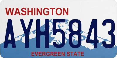 WA license plate AYH5843
