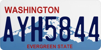WA license plate AYH5844