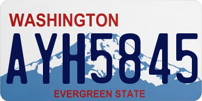 WA license plate AYH5845