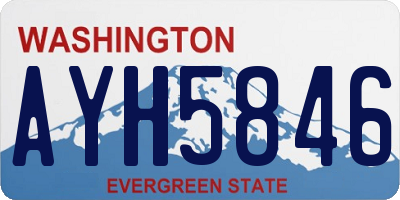 WA license plate AYH5846