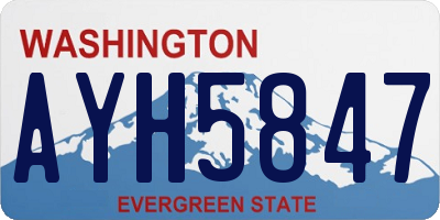 WA license plate AYH5847